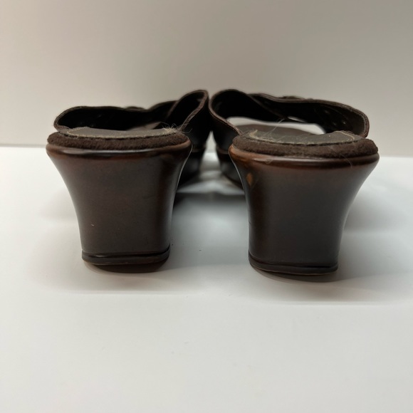 THOM MCAN vintage bohemian strappy brown leather slide on sandals size 9 - Picture 7 of 9